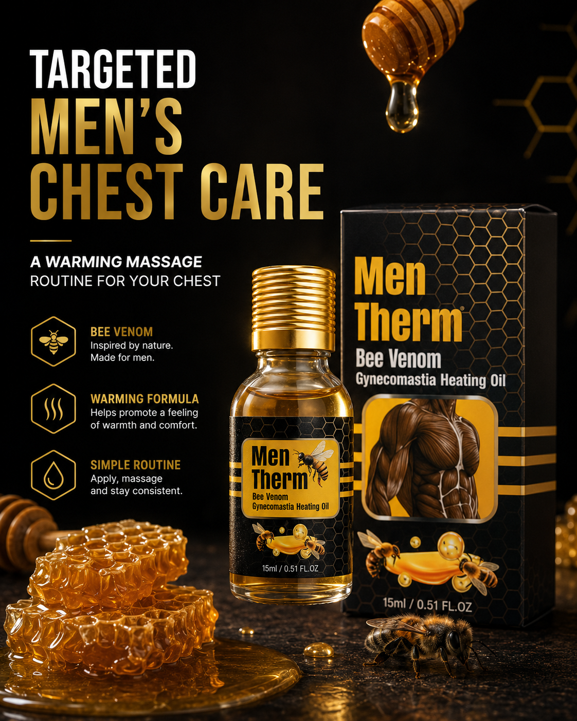 Men Therm - Bee Venom Gynecomastia Heating Oil
